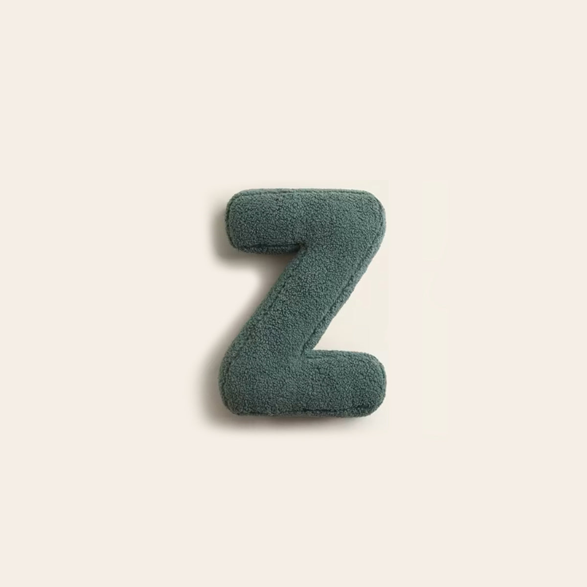 Monde Alfabet Kussen – Decoratief Pluche Letterkussen met Katoenvulling 38x30 cm