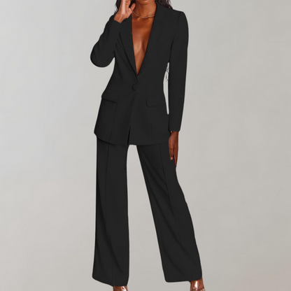 Évoque Elegante Blazer en Broekenset voor Dames – Tijdloze Twee-Delige Outfit