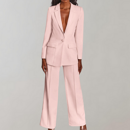 Évoque Elegante Blazer en Broekenset voor Dames – Tijdloze Twee-Delige Outfit