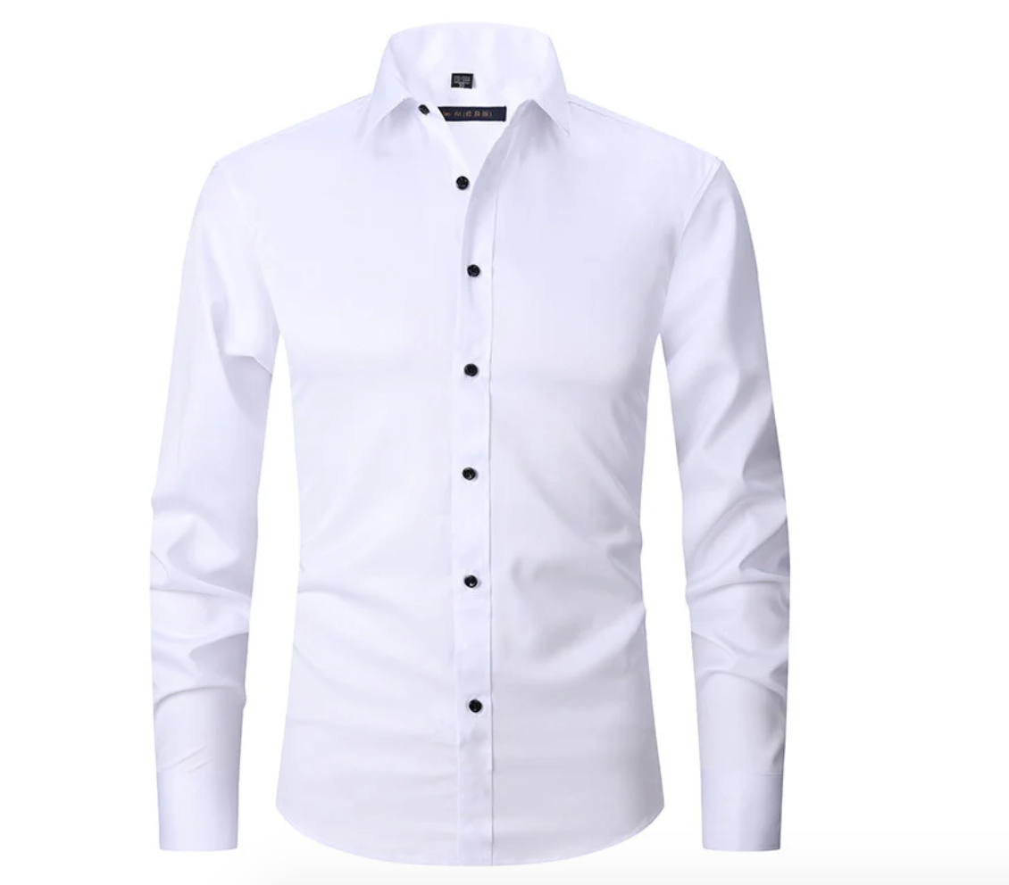 Élanor Heren Overhemd met Stretch – Slim Fit Lange Mouwen