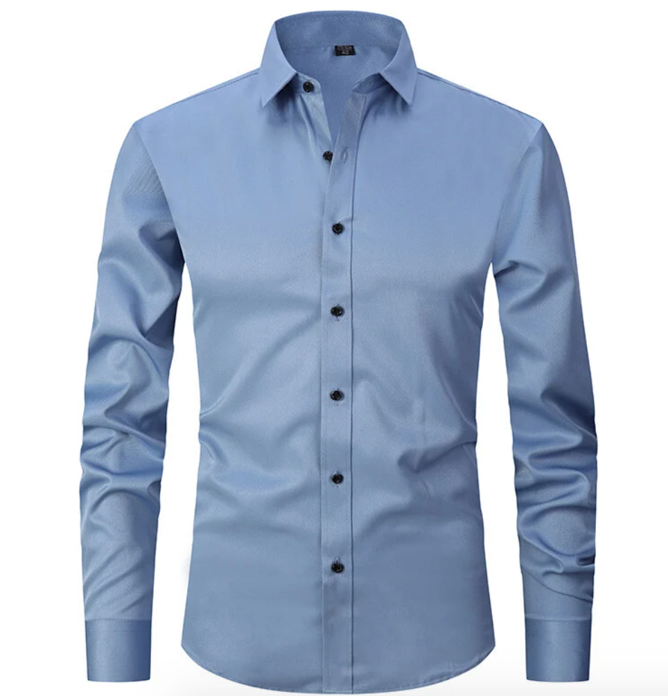 Élanor Heren Overhemd met Stretch – Slim Fit Lange Mouwen