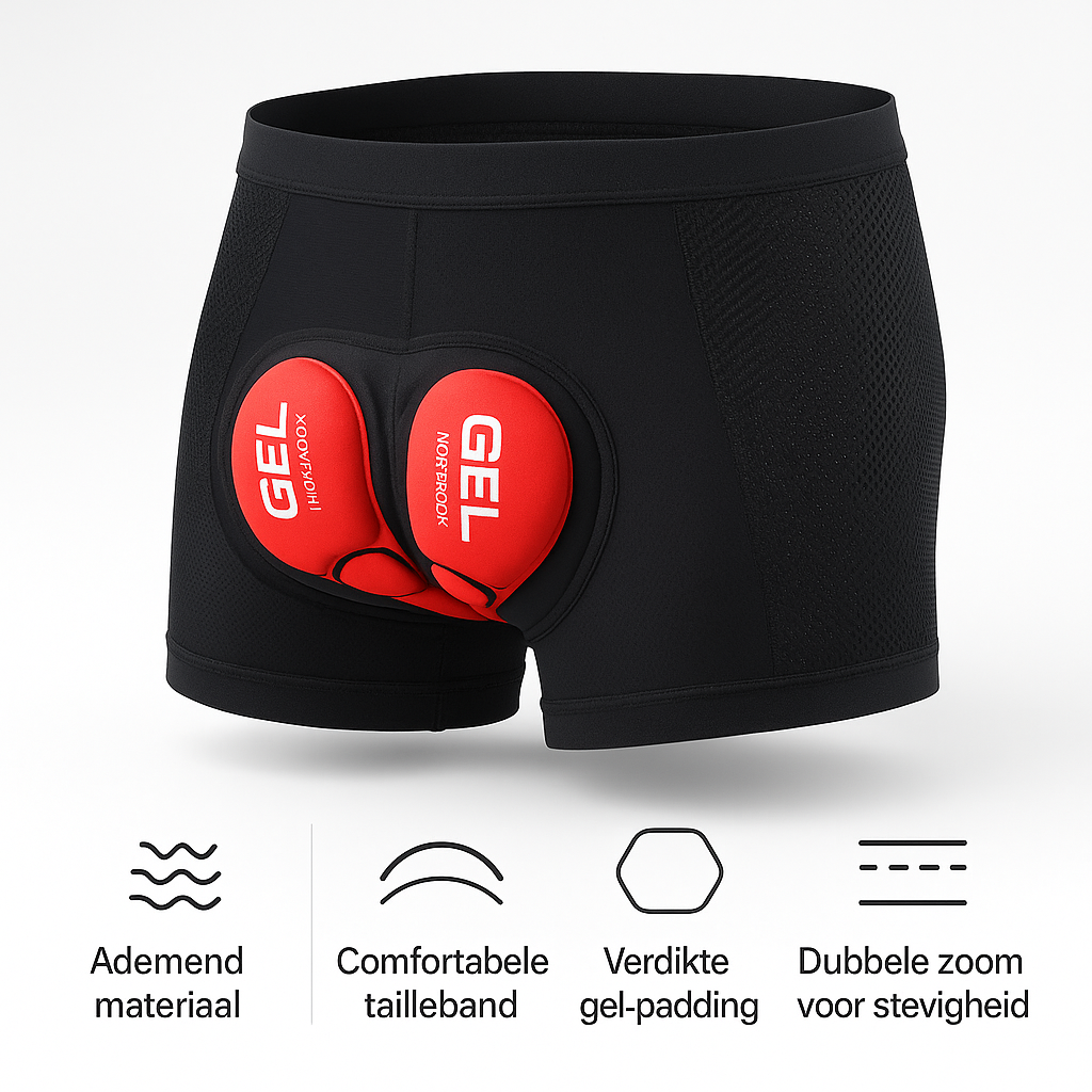 Monde Gel gevoerde fietsonderbroek met ademende mesh – heren en dames