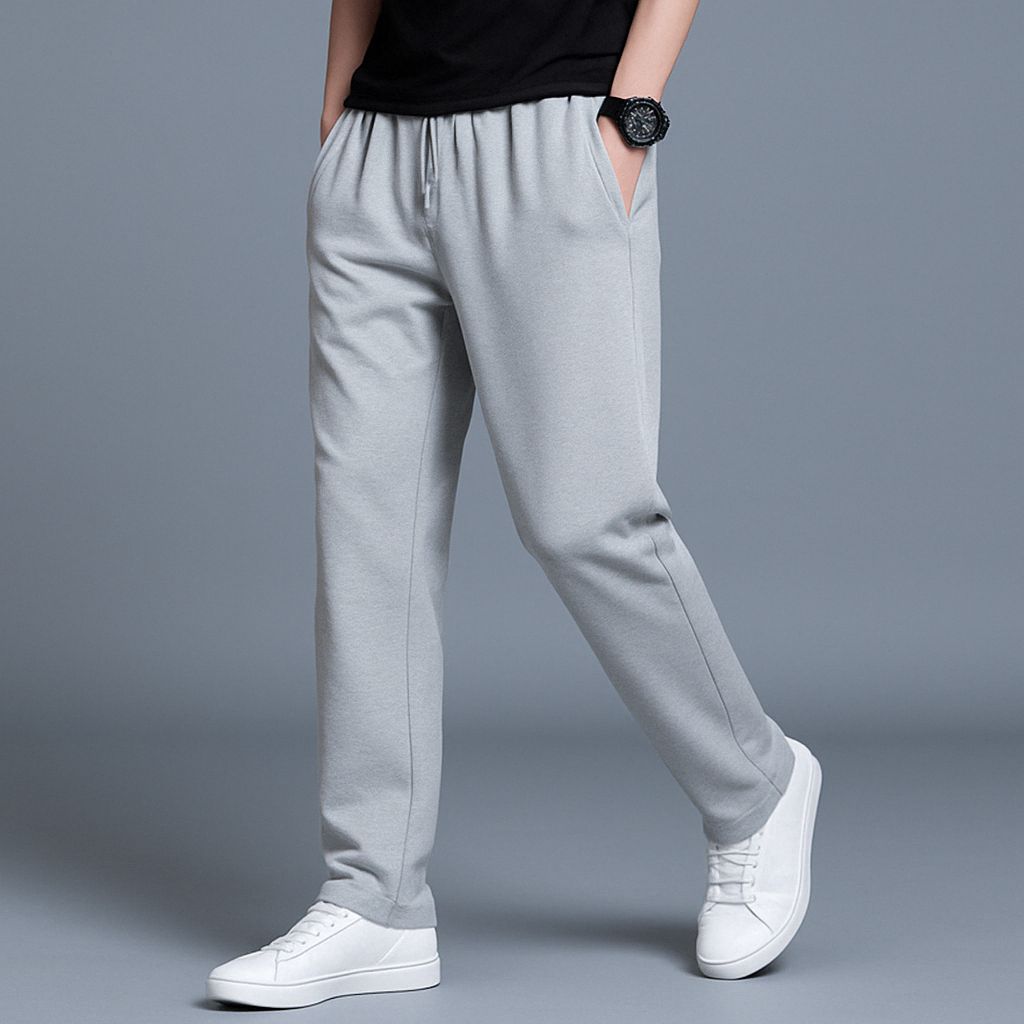 Élanor – Heren Joggingbroek van Katoenmix met Wijde Pijpen