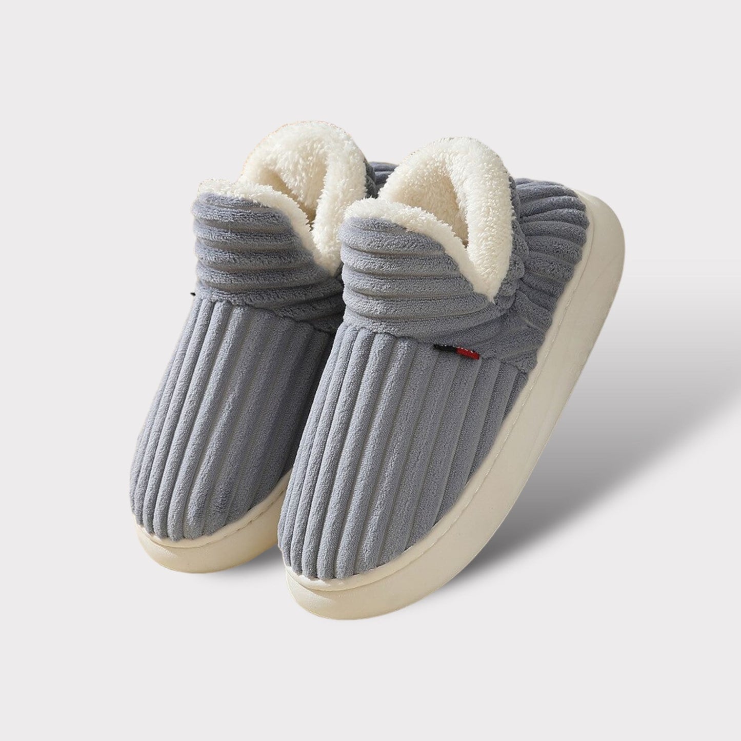 Veloria Warme Unisex Sloffen met Imitatiebont Voering en Antislipzool