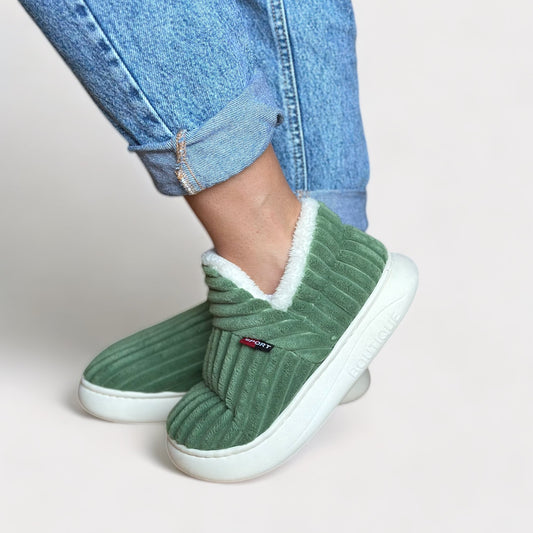 Veloria Warme Unisex Sloffen met Imitatiebont Voering en Antislipzool