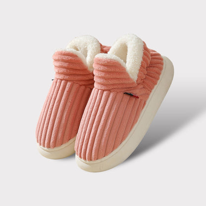 Veloria Warme Unisex Sloffen met Imitatiebont Voering en Antislipzool