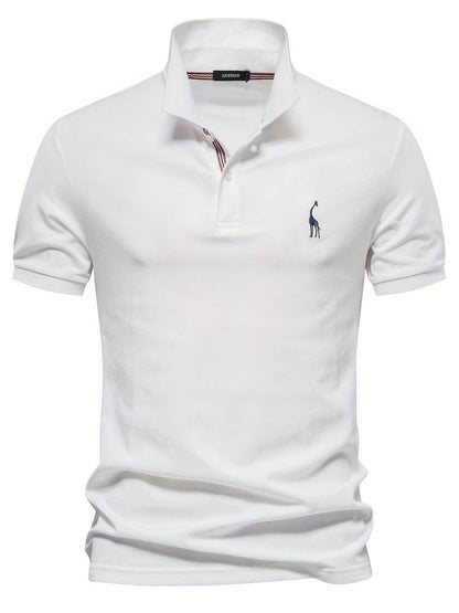 Monde Heren Polo met Korte Mouwen – Klassiek Design – Katoenmix – Regular Fit – Marineblauw