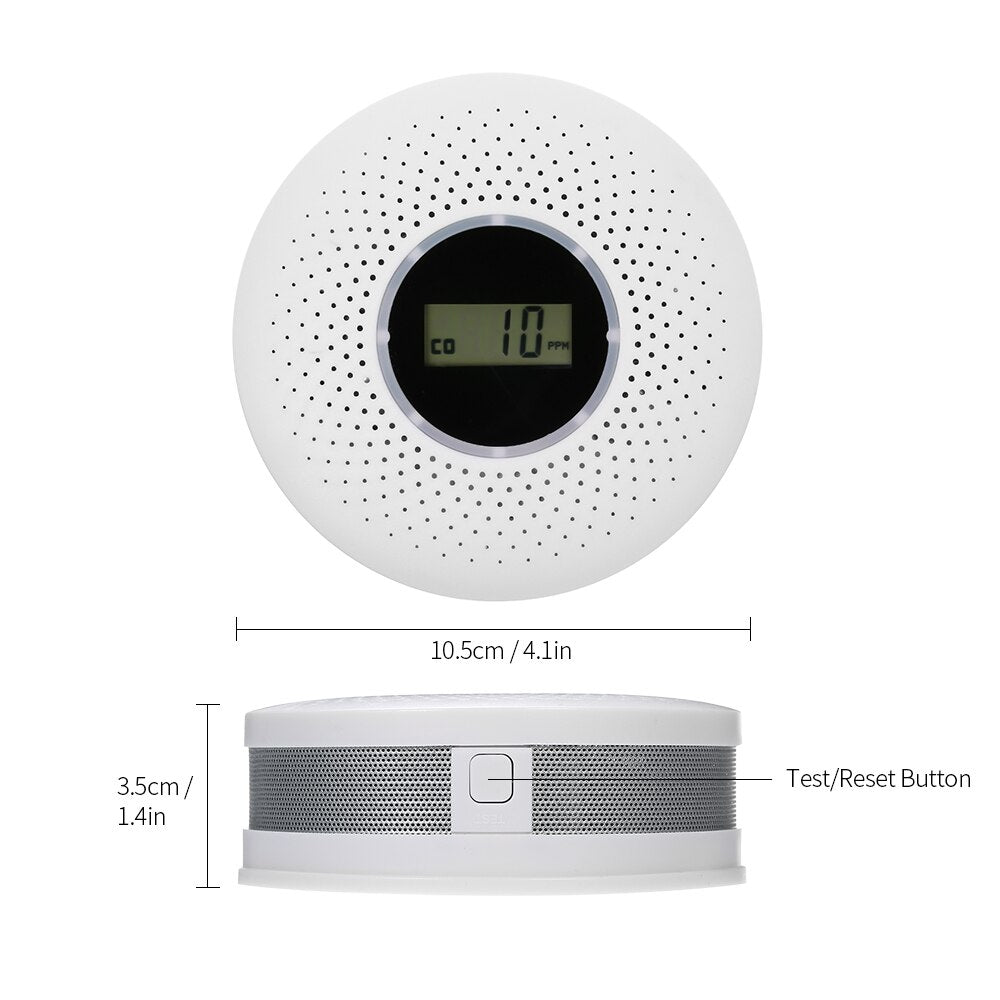 Monde 2-in-1 Rook- en Koolmonoxidemelder met Alarm en LED-indicatie – Batterijgevoed
