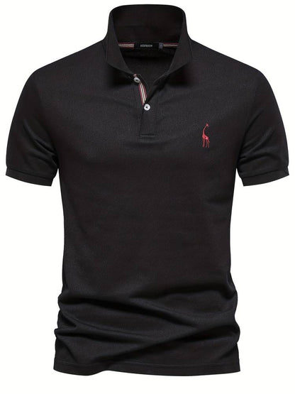 Monde Heren Polo met Korte Mouwen – Klassiek Design – Katoenmix – Regular Fit – Marineblauw