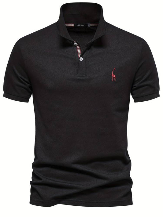 Monde Heren Polo met Korte Mouwen – Klassiek Design – Katoenmix – Regular Fit – Marineblauw