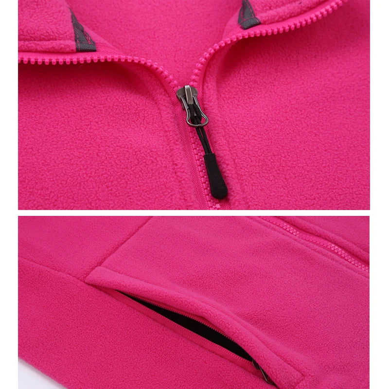 Élanor Fleece Outdoor Jas Unisex – Thermische Wandeljas met Rits, Winddicht en Warm voor Hiking, Trekking en Camping