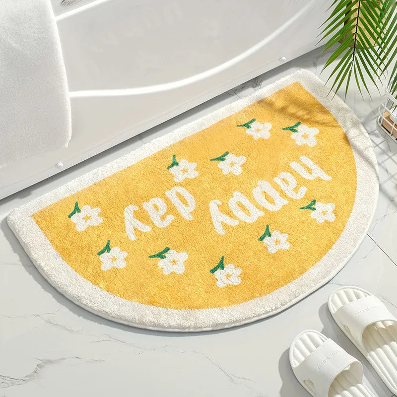 Élanor Zachte Bloemen Vloermat – Absorberend Antislip Deur- en Badkamertapijt