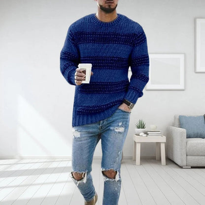 Élanor Noors Gebreide Heren Trui – Grove Knit met Traditioneel Patroon