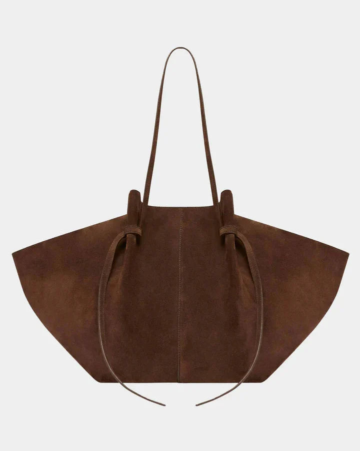 Élanor Suède Tote Tas van Vegan Leer – Ruime Draagtas met Verstelbare Schouderbanden