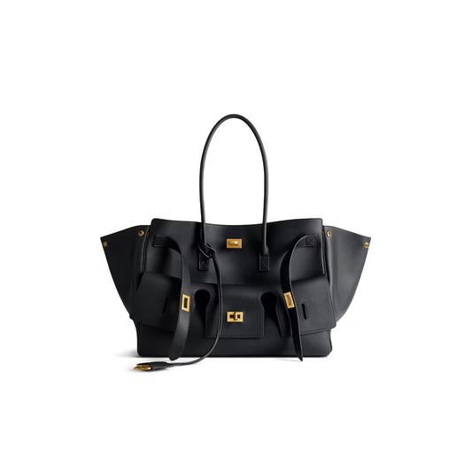Élanor Luxe Handtas van Vegan Leer – Midi of Maxi Formaat met Gouden of Zilveren Details