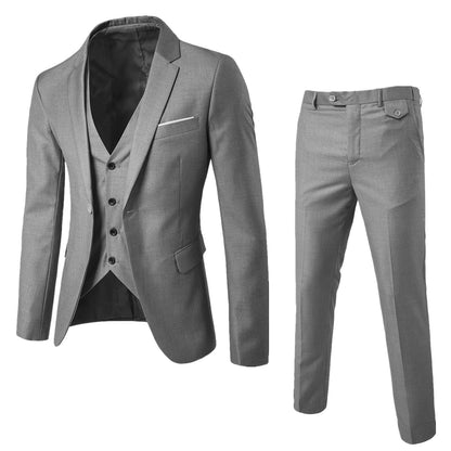 Veloria Herenpak – 3-Delige Slim Fit Business Suit met Blazer, Gilet en Broek
