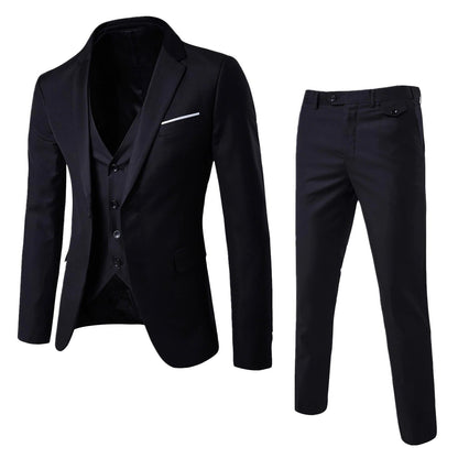 Veloria Herenpak – 3-Delige Slim Fit Business Suit met Blazer, Gilet en Broek