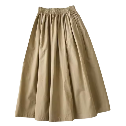 Sienna – Wijde Maxi-Rok met Hoge Taille en Elegante Valling
