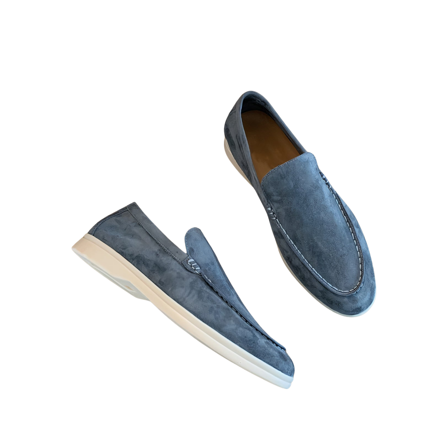 Leone – Vintage Herenloafers van PU-leer met Handgestikte Details