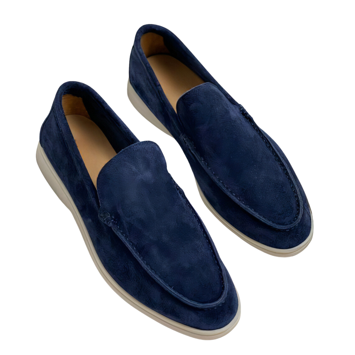 Leone – Vintage Herenloafers van PU-leer met Handgestikte Details