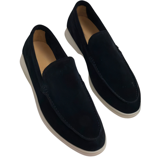 Leone – Vintage Herenloafers van PU-leer met Handgestikte Details