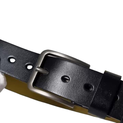 Leren Herenriem met Pin-Gesp – Tijdloos Design van Hoogwaardig Runderleer