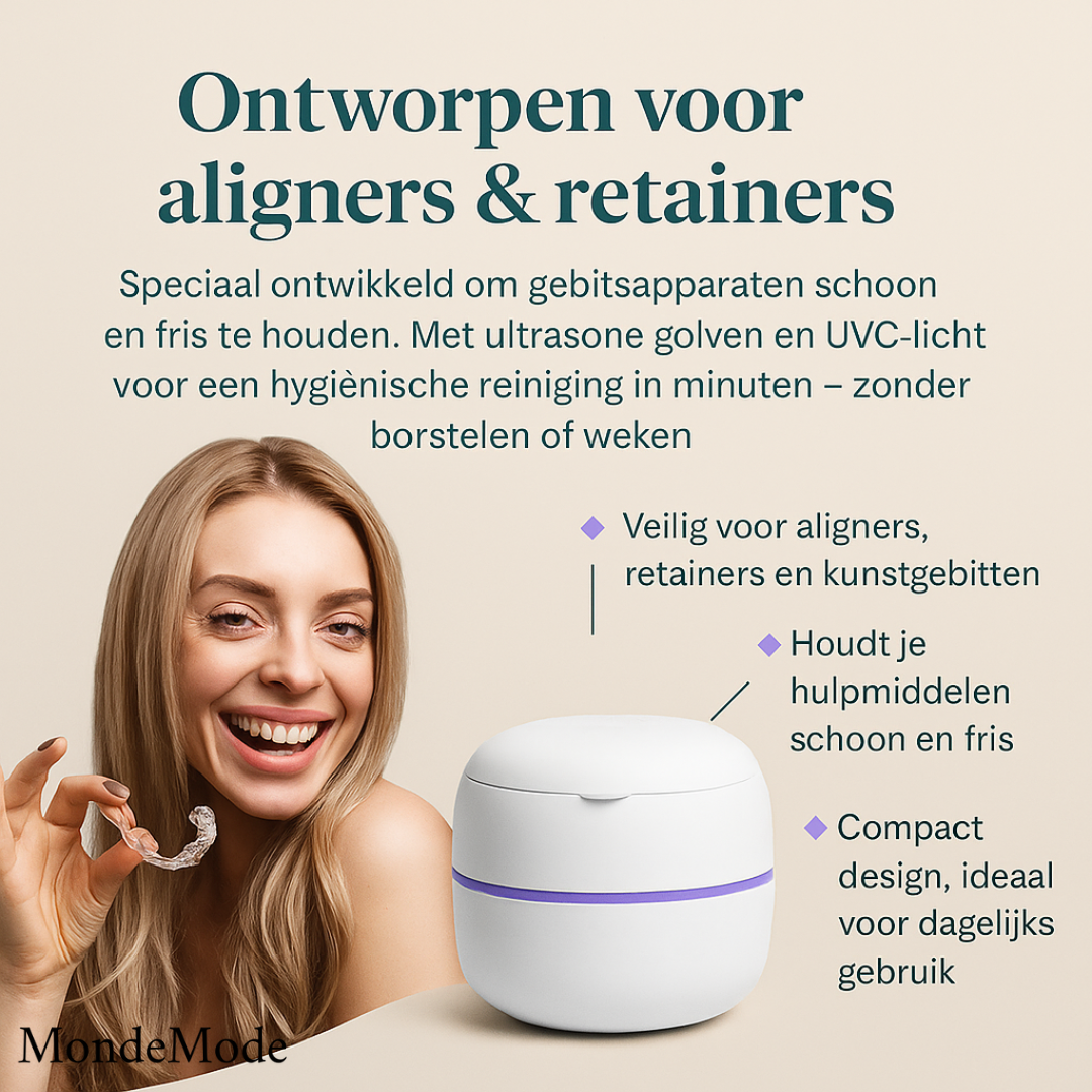 Lucra – Ultrasone & UVC Reinigingsapparaat voor Gebitsapparaten