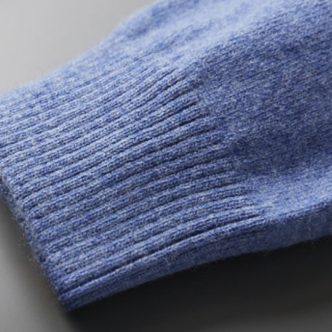 Aureum Wollen Polo Longsleeve Heren – Tijdloze Fijngebreide Trui
