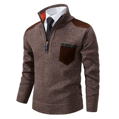 Herenpullover met Kraag en Borstzak – Comfort en Klasse in één