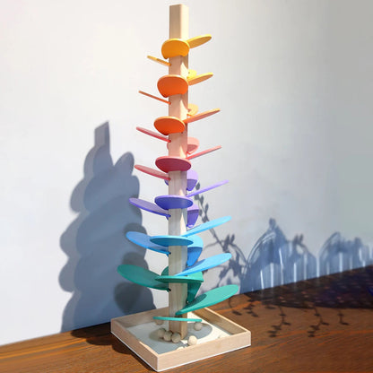 Monde Regenboog Houten Knikkermolen – Montessori Speelgoed voor Kinderen vanaf 3 Jaar