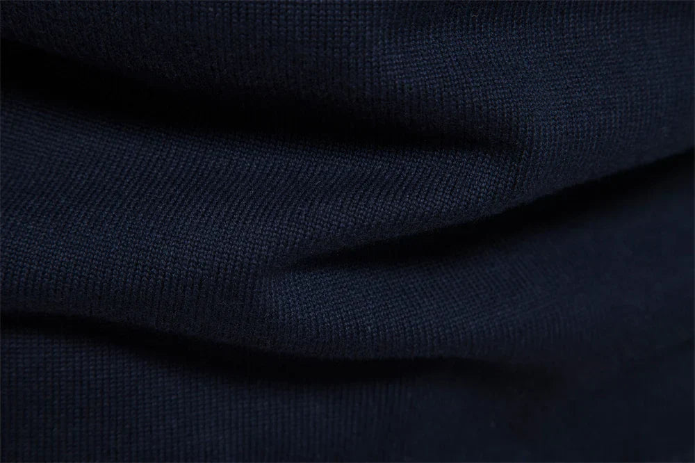 Monde Heren Trui met Kwart-Rits en Streeppatroon – Slim Fit – Katoenmix