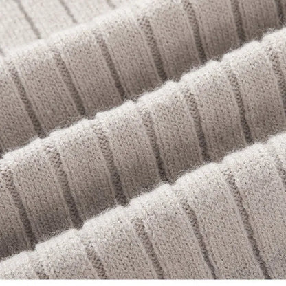 Évoque Half-Zip Trui van Katoen met Hoge Kraag en Lange Mouwen