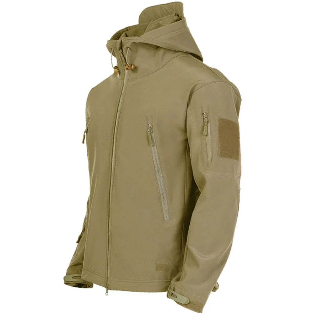 Évoque Heren Softshell Jas met Capuchon – Winddicht & Waterafstotend Outdoor Bomberjack