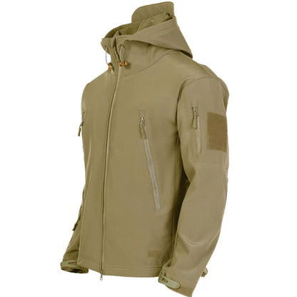 Évoque Heren Softshell Jas met Capuchon – Winddicht & Waterafstotend Outdoor Bomberjack