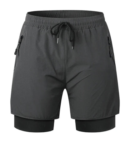 Veloria Fietsbroek Heren & Dames 2-in-1 MTB Shorts met Zitkussen en Snel Droog Buitenbroek