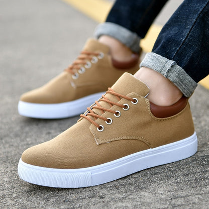 Élanor Canvas Herensneakers met Witte Zool – Casual en Stijlvol
