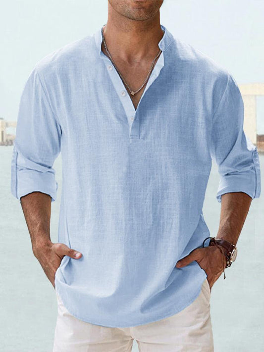Monde Linnen Overhemd voor Heren – Lichtgewicht en Ademend – Casual Pasvorm – Beige – Maat S t/m XL