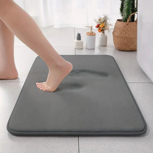Élanor Luxe Flanellen Badkamer Deurmat – Dikke Absorberende Antislip Mat