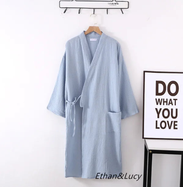Évoque Katoenen Kimono Badjas voor Dames en Heren