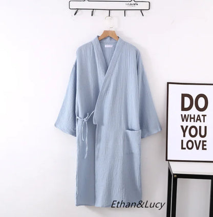 Évoque Katoenen Kimono Badjas voor Dames en Heren