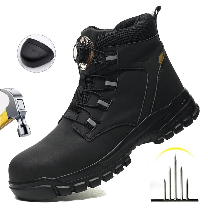 Élanor Waterdichte Veiligheidslaarzen voor Heren – Stalen Neus, Anti-Smash & Stab-Resistant Werkschoenen