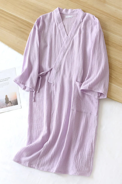 Évoque Katoenen Kimono Badjas voor Dames en Heren