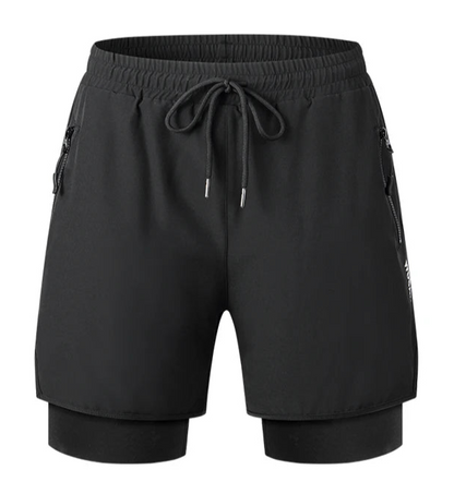Veloria Fietsbroek Heren & Dames 2-in-1 MTB Shorts met Zitkussen en Snel Droog Buitenbroek