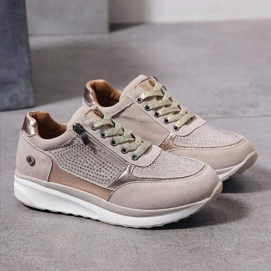 Évoque orthopedische sneakers met zijrits en lichtgewicht platformzool voor dames