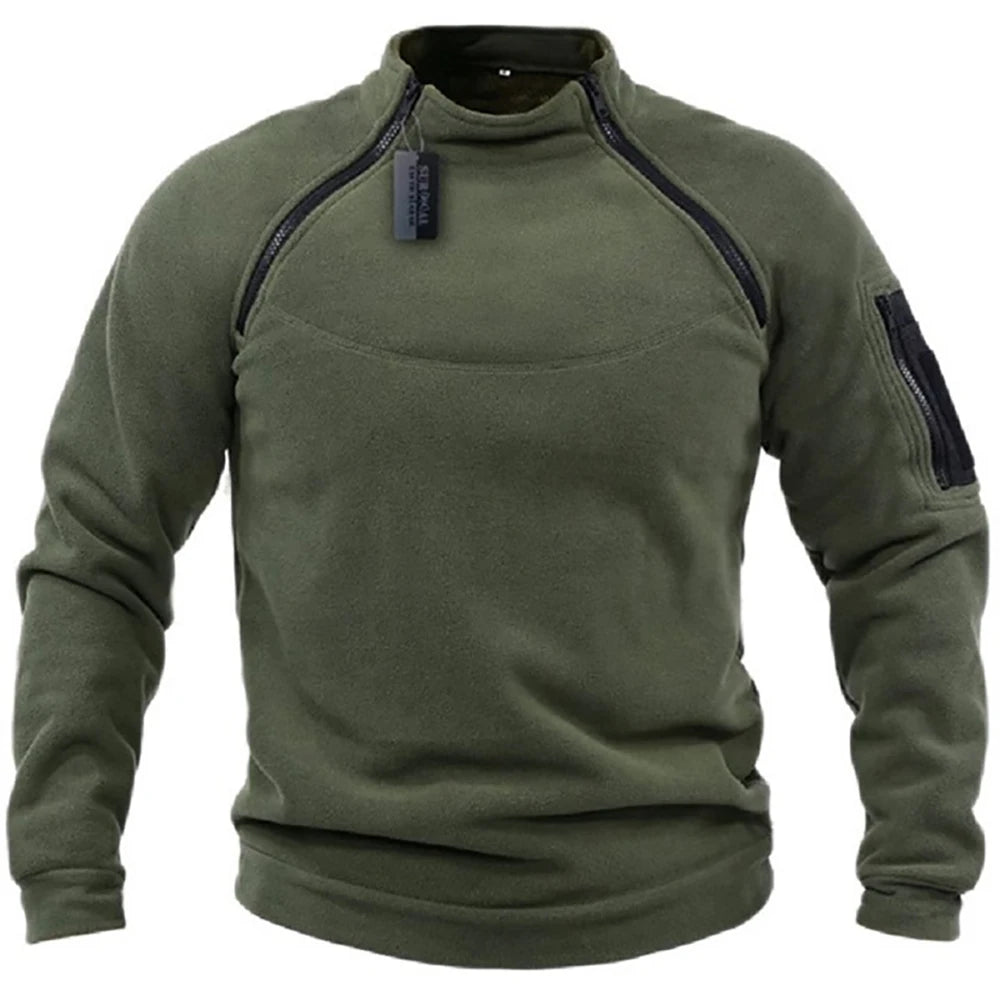 Élanor Heren Fleece Outdoor Sweater met Ritssluiting – Winddicht en Warm Hiking Sweatshirt