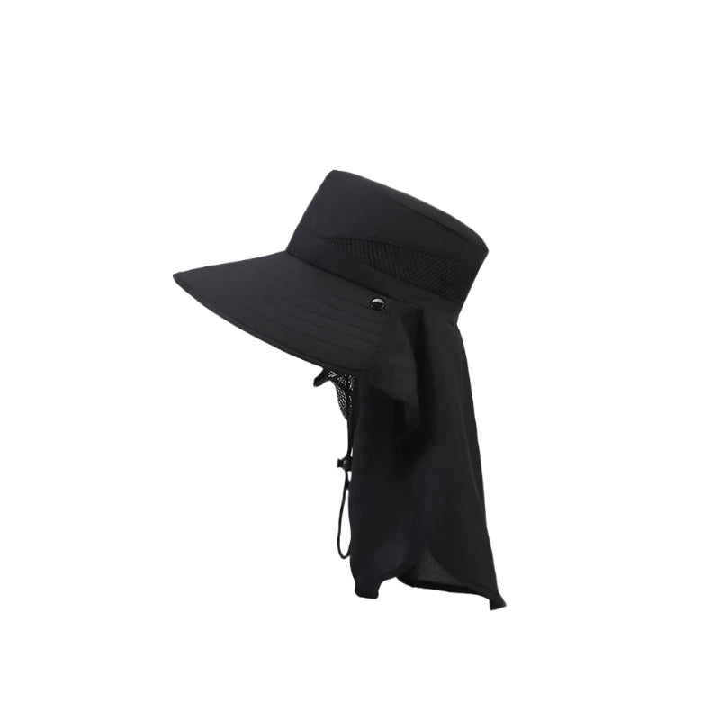 Monde Heren zomerhoed met brede rand – Ademend mesh – Lichtgewicht outdoor hoed – UV-bescherming – Verstelbaar trekkoord