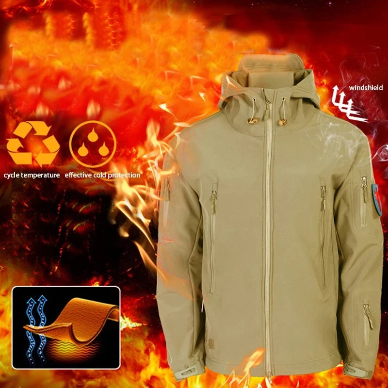 Évoque Heren Softshell Fleece Jas – Waterdicht Outdoor Wandel- en Vrijetijdsjack voor Herfst en Winter