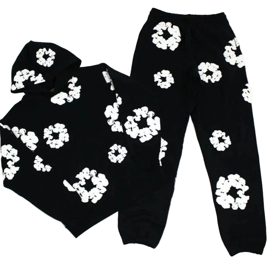 Élanor Heren Sportpak van Katoen met Print – Hoodie en Joggingbroek Set