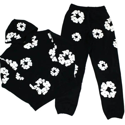 Élanor Heren Sportpak van Katoen met Print – Hoodie en Joggingbroek Set