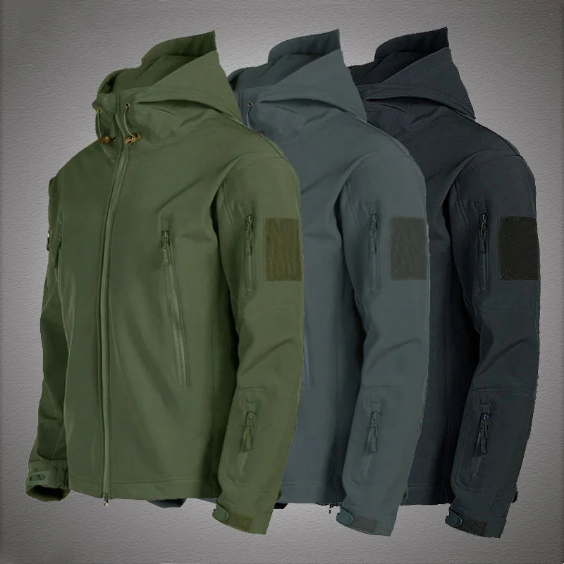 Évoque Heren Softshell Jas met Capuchon – Winddicht & Waterafstotend Outdoor Bomberjack